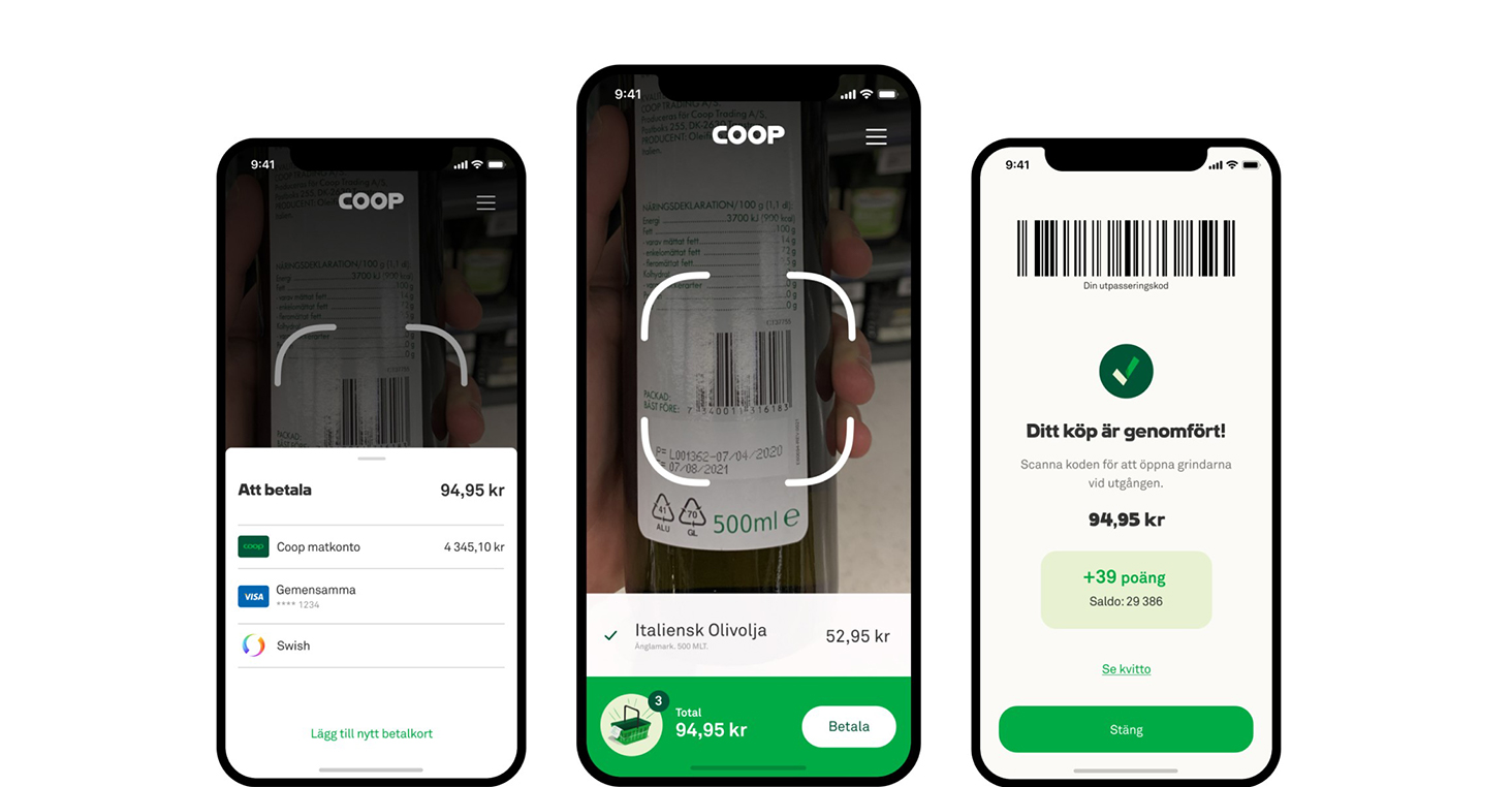 Coop presenterar ny tjänst för självscanning med mobil