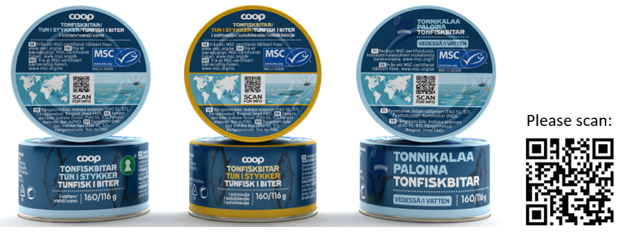 Coop pilottestar spårning av tonfisk via blockkedjan