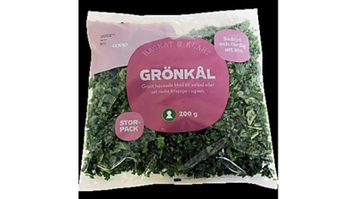 Coop återkallar Coop grönkål, hackat och klart, 200 gram