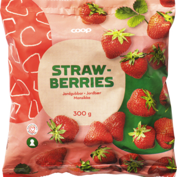 Coop frysta jordgubbar 300 gram