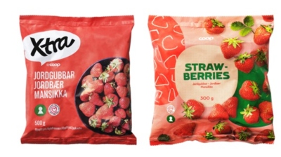 Coop återkallar Xtra frysta jordgubbar och Coop frysta jordgubbar