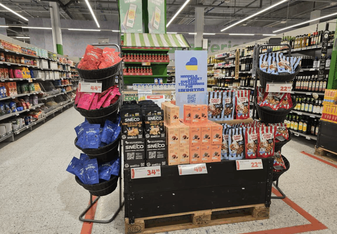 Ukrainska varor nu på hyllorna i lokala Coop-butiker – del av nationellt initiativ för att stärka Ukrainas ekonomi